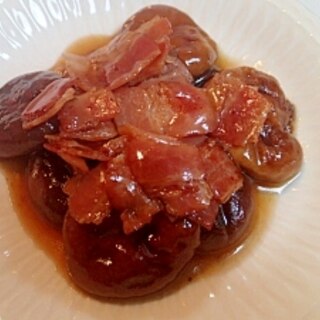 ❤ベーコンと生椎茸の甘辛炒め❤